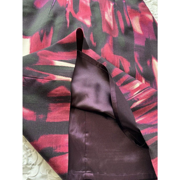 Elie Tahari Size 8 Woman's Dress Watercolor Pink And Purple Pencil Sheath Dress - Picture 9 of 10